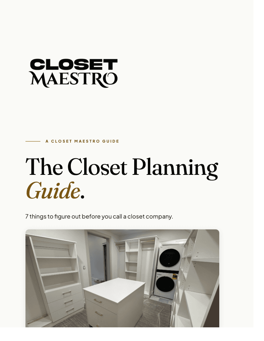 The Closet Planning Guide — cover preview